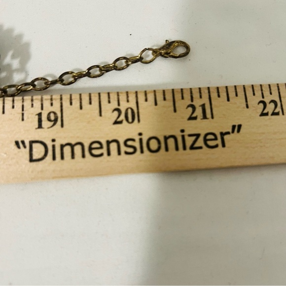 Vintage 3 Strand Necklace Gold Toned Smokey Rhinestones Clear & Black Beads - Picture 8 of 8